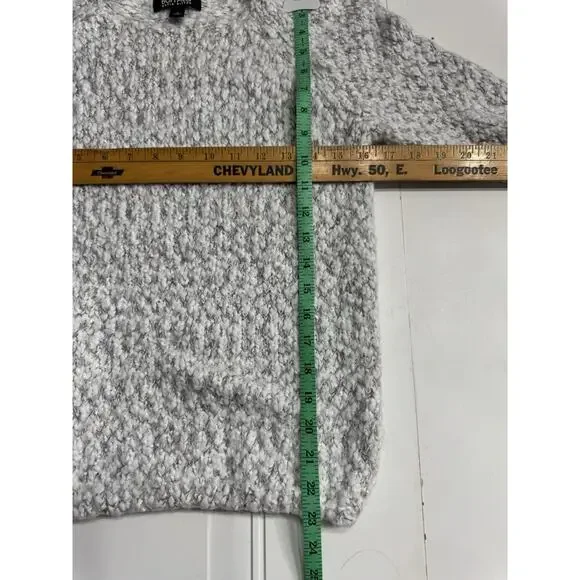 Chunky Knit Sweater White Gray Women's Small Buffalo David Bitton - Picture 4 of 5